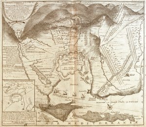 Mapa de Toulon (Francia) de Jean Baptiste Nolin