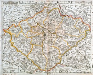 Mapa del Reino de Bohemia (República Checa) de Jean Baptiste Nolin