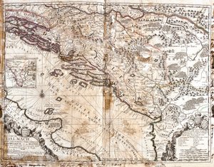Mapa del Reino de Dalmacia (actual Croacia y Montenegro), en la costa del Golfo de Venecia (Mar Adriático) de Jean Baptiste Nolin
