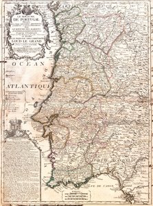 Mapa del Reino de Portugal (Grabado) de Jean Baptiste Nolin