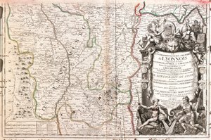 Mapa del Lyonnais (Francia) de Jean Baptiste Nolin
