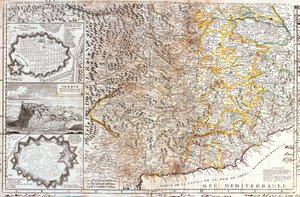 Mapa de los territorios del sur del duque de Saboya, en Italia de Jean Baptiste Nolin