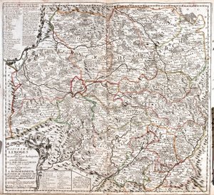 Mapa de la diócesis de Limoges (Francia) de Jean Baptiste Nolin