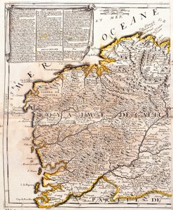 Mapa del Reino de Galicia (España) de Jean Baptiste Nolin
