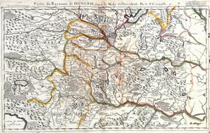 Mapa de la parte suroccidental del Reino de Hungría (Grabado) de Jean Baptiste Nolin