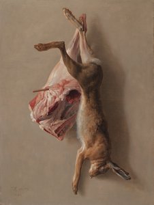 A Hare and a Leg of Lamb de Jean Baptiste Oudry