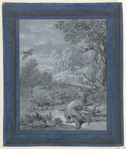 El lobo y el cazador / Le Loup et le Chasseur
Ilustraciones para fábulas de Jean de la Fontaine (título de la serie) de Jean Baptiste Oudry