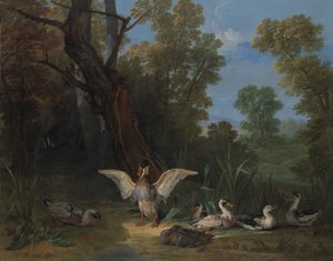 Patos descansando al sol, 1753 de Jean Baptiste Oudry