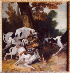 J.-B.Oudry, La caza del lobo (Wolfsjagd)