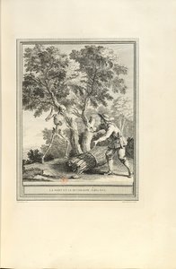 La muerte y el leñador, 1755 de Jean Baptiste Oudry