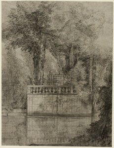 Celosía y piscina reflectante en Arcueil de Jean Baptiste Oudry