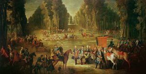 Reunión para la caza de Puits-du-Roi en Compiègne de Jean Baptiste Oudry