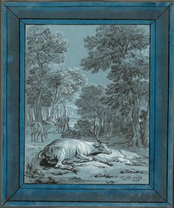 El ciervo enfermo de Jean Baptiste Oudry