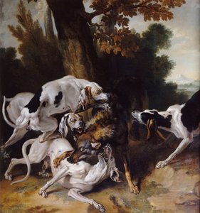 La caza del lobo de Jean Baptiste Oudry