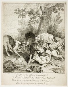 El lobo en la bahía de Jean Baptiste Oudry