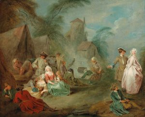 Un campamento militar de Jean Baptiste Pater