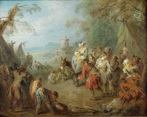 Campamento de soldados en alto de Jean Baptiste Pater