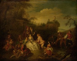 El regalo de los pescadores, siglo XVIII o XIX de Jean Baptiste Pater