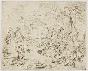 Tropas descansando de Jean Baptiste Pater