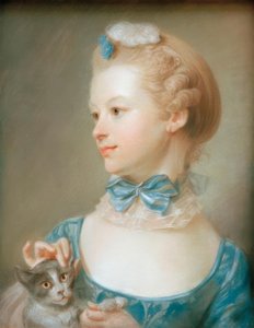 Niña con gato