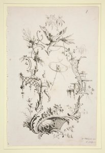 Libro de Adornos Chinos, 6 hojas de Jean Baptiste Pillement