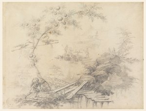 Dibujo, Fantasía Chinoiserie, ca. 1780 de Jean Baptiste Pillement