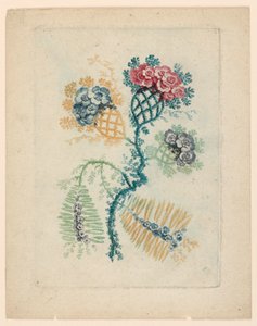 Motivo de Flor Fantástica de Nouvelle Suitte de Cahiers de Fleurs Idéales de Jean Baptiste Pillement