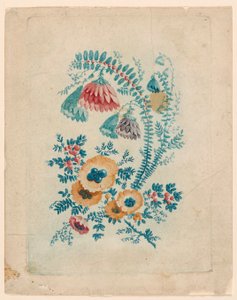 Motivo floral fantástico de "Nouvelle Suitte de Cahiers de fleurs idéales" de Jean Baptiste Pillement