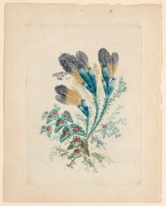 Motivo floral fantástico de "Nouvelle Suitte de Cahiers de fleurs idéales"