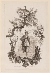 Figura bajo rama de Jean Baptiste Pillement