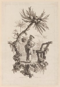 Figura con cesta bajo rama de Jean Baptiste Pillement