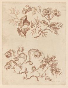 Ramas de flores, de "Recueil de Differentes Fleurs de Fantaisie Dans le Goût Chinois" de Jean Baptiste Pillement