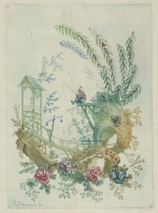 Diseño de ornamento de Nouvelle Suite de Cahiers de Dessins Chinois, 1790s de Jean Baptiste Pillement