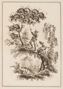 Placa 10, de "Suite de Doce Pescadores y Cazadores" de Jean Baptiste Pillement