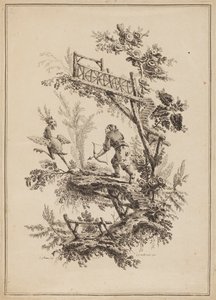 Placa 12, de "Suite de Douze Pêcheurs et Chasseurs" de Jean Baptiste Pillement