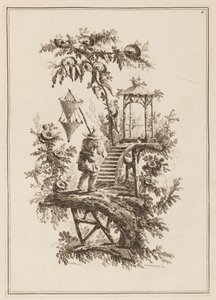 Placa 4, "Suite de doce Pescadores y Cazadores" de Jean Baptiste Pillement