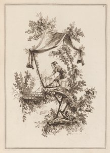 Placa 5, "Suite de doce Pescadores y Cazadores" de Jean Baptiste Pillement