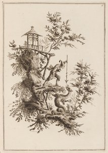Placa 6, "Suite de doce pescadores y cazadores" de Jean Baptiste Pillement