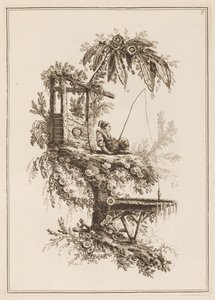 Placa 7, "Suite de doce Pescadores y Cazadores" de Jean Baptiste Pillement