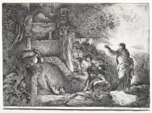 The Resurrection of Lazarus de Jean Baptiste Pillement