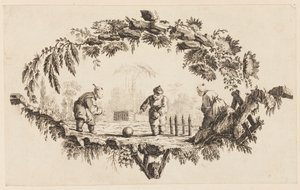 Tres Figuras Jugando con una Pelota, de "Recueil de Plusieurs Jeux d