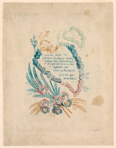 Página de título para "Nouvelle Suitte de Cahiers de fleurs idéales" de Jean Baptiste Pillement
