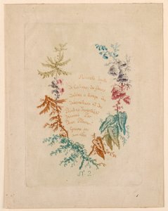 Página de título para "Nouvelle Suitte de Cahiers de fleurs idéales" No. 2 de Jean Baptiste Pillement