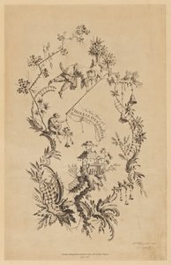 Página de título, de "Un nuevo libro de adornos chinos" de Jean Baptiste Pillement