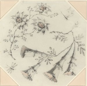 Flores de trompeta y margaritas de Jean Baptiste Pillement