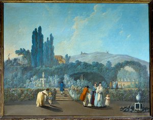 Vista de los jardines de Benfica en Lisboa en 1785 de Jean Baptiste Pillement