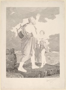 Homero ciego de Jean Baptiste Raphael Urbain Massard, after Baron François Gerard