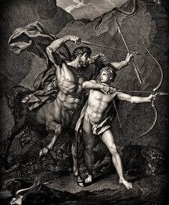 La educación de Aquiles por Quirón de Jean Baptiste Regnault