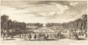 Vista del estanque de Latona tomada desde el borde de la terraza del castillo de Jean Baptiste Rigaud