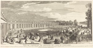 Vista del Castillo de Trianon desde el lado del Parterre de Jean Baptiste Rigaud
